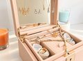 citrine topaz vintage jewellery in pale pink luxury box