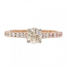 18 carat Gold Cinnamon Diamond Solitaire Ring