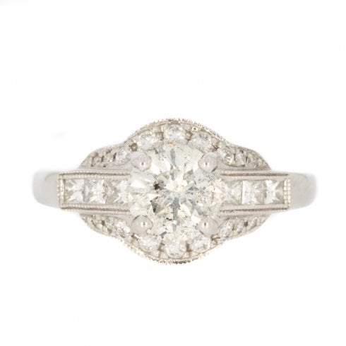 18ct White Gold Diamond Cluster Ring