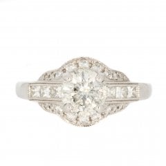 18ct White Gold Diamond Cluster Ring