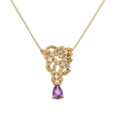 Amethyst & Blue Topaz Pendant