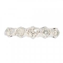 Antique Art Deco 18ct White Gold Diamond Five-Stone Ring
