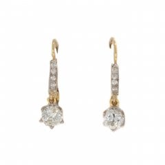 Antique Art Deco Diamond Drop Earrings