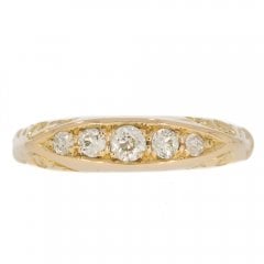 Antique Art Deco Gold Diamond Five-Stone Ring