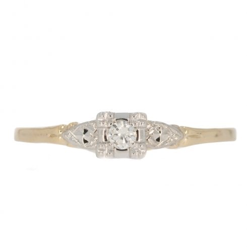 Antique Art Deco Gold Diamond Ring
