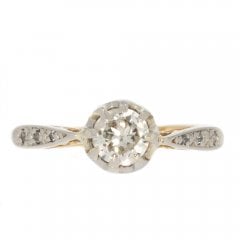 Antique Art Deco Gold & Platinum Diamond Ring