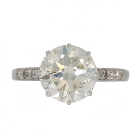 Antique Art Deco Gold & Platinum Diamond Solitaire Ring