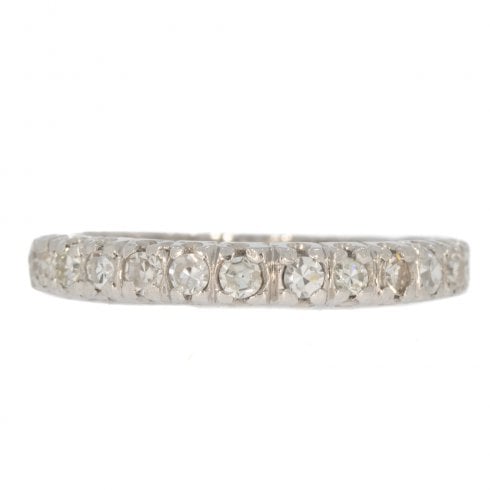 Antique Art Deco Platinum Diamond Full Eternity Ring