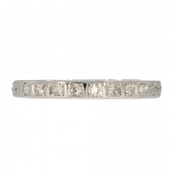 Antique Art Deco Platinum Diamond Half Eternity Ring