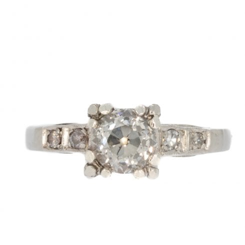 Antique Art Deco Platinum Diamond Ring