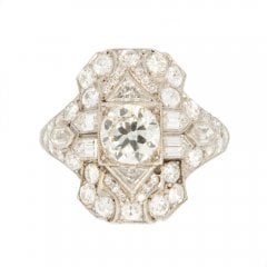 Antique Art Deco Platinum Diamond Ring