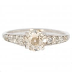 Antique Art Deco Platinum Diamond Ring