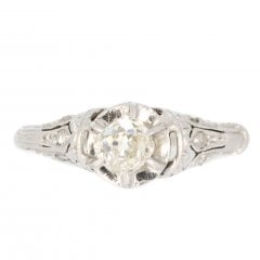 Antique Art Deco Platinum Diamond Ring