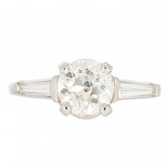 Antique Art Deco Platinum Diamond Solitaire