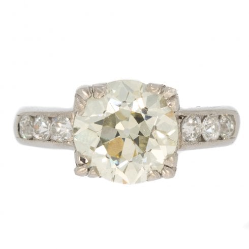 Antique Art Deco Platinum Diamond Solitaire