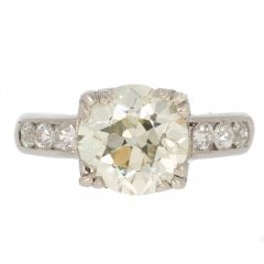 Antique Art Deco Platinum Diamond Solitaire