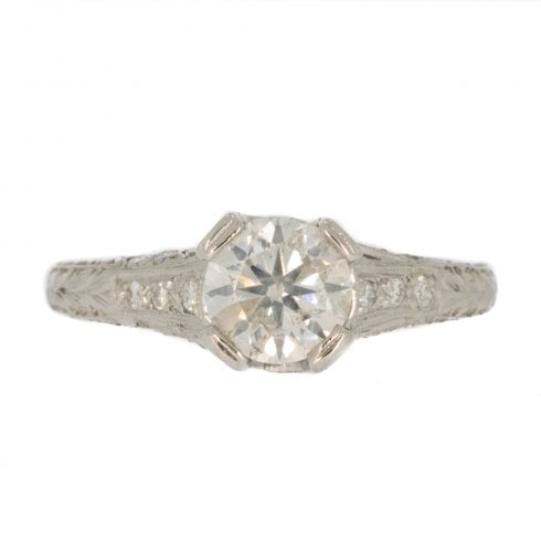 Antique Art Deco Platinum Diamond Solitaire