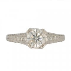 Antique Art Deco Platinum Diamond Solitaire