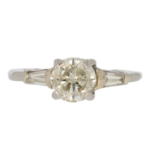 Antique Art Deco Platinum Diamond Solitaire