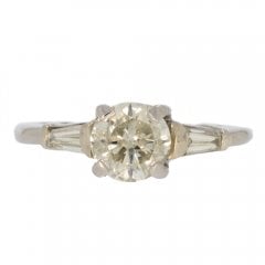 Antique Art Deco Platinum Diamond Solitaire