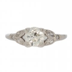 Antique Art Deco Platinum Diamond Solitaire