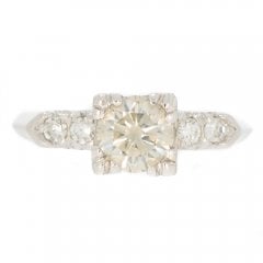 Antique Art Deco Platinum Diamond Solitaire Ring