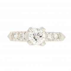 Antique Art Deco Platinum Diamond Solitaire Ring