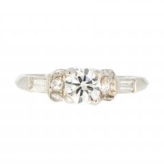 Antique Art Deco Platinum Diamond Solitaire Ring