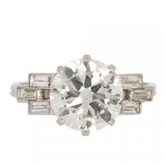Antique Art Deco Platinum Diamond Solitaire Ring