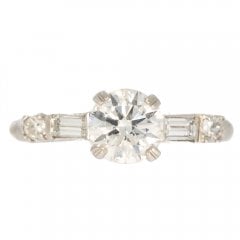Antique Art Deco Platinum Diamond Solitaire Ring