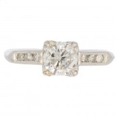 Antique Art Deco Platinum Diamond Solitaire Ring