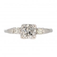 Antique Art Deco Platinum Diamond Solitaire Ring