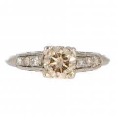 Antique Art Deco Platinum Diamond Solitaire Ring