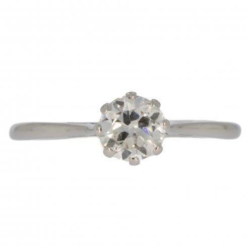 Antique Art Deco Platinum Diamond Solitaire Ring