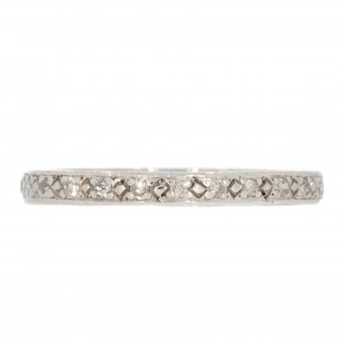 Antique Art Deco White Gold Diamond Eternity