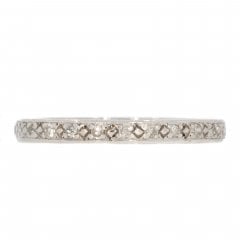 Antique Art Deco White Gold Diamond Eternity