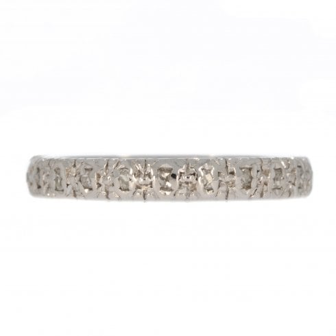 Antique Art Deco White Gold Diamond Full Eternity Ring