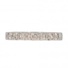 Antique Art Deco White Gold Diamond Half Eternity Ring