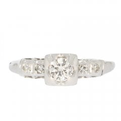 Antique Art Deco White Gold Diamond Ring