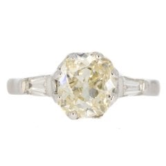 Antique Art Deco White Gold Diamond Solitaire Ring