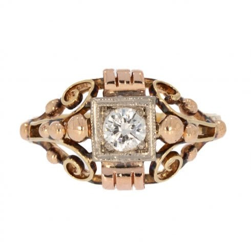 Antique Art Nouveau Diamond Dress Ring