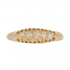 Antique c1912 Gold Diamond Five Stone Ring