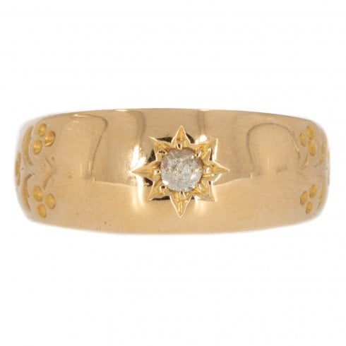 Antique c1920's Gold Diamond Ring