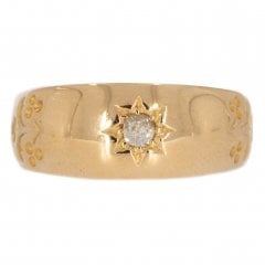 Antique c1920's Gold Diamond Ring