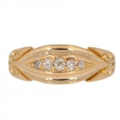 Antique Edwardian Gold Diamond Five Stone Ring