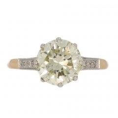 Antique Edwardian Gold Diamond Solitaire Ring