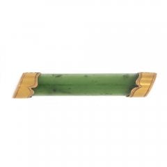 Antique Edwardian Gold Jade Brooch