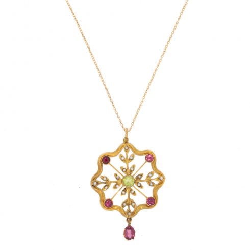 Antique Edwardian Gold Lavalier Pendant