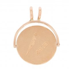 Antique Edwardian Gold Masonic Spinner Pendant
