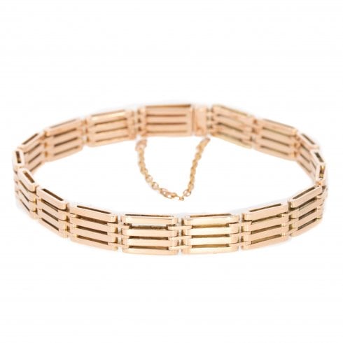 Antique Edwardian Rose Gold Gate Bracelet